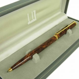 Auth Dunhill Logos Gem Line Ballpoint Pen Stationery Germany W/case F/s 6137