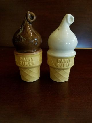 Vintage Salt And Pepper Shakers 1380 Dairy Queen Soft Serve Ice Cream Cones
