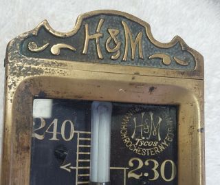 Hohmann & Maurer Tycos boiler steam thermometer solid brass 1884 2