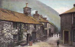 Beddgelert - Old Cottages And Road To The Church By Wrench No.  15254