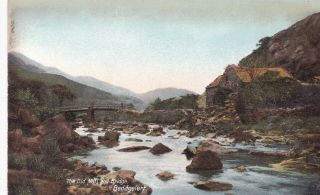 Beddgelert - The Old Mill And Bridge By Wrench No.  15246