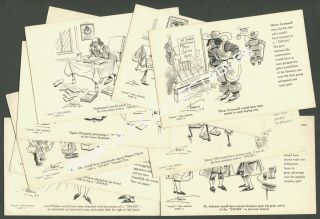 Swan Pens,  Advertising,  Mabie Todd,  1906.  Complete Set Of Ten Postcards.  (5020)