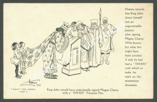 Swan Pens,  Advertising,  Mabie Todd,  1906.  Complete Set of Ten Postcards.  (5020) 2
