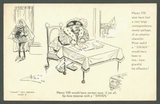 Swan Pens,  Advertising,  Mabie Todd,  1906.  Complete Set of Ten Postcards.  (5020) 3