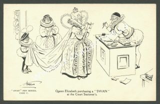 Swan Pens,  Advertising,  Mabie Todd,  1906.  Complete Set of Ten Postcards.  (5020) 4