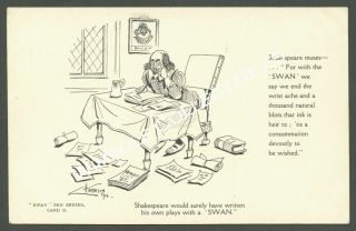 Swan Pens,  Advertising,  Mabie Todd,  1906.  Complete Set of Ten Postcards.  (5020) 5