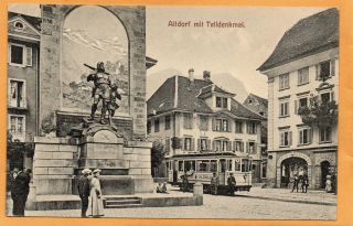 Altdorf Tram Switzerland 1920 Postcard Mailed