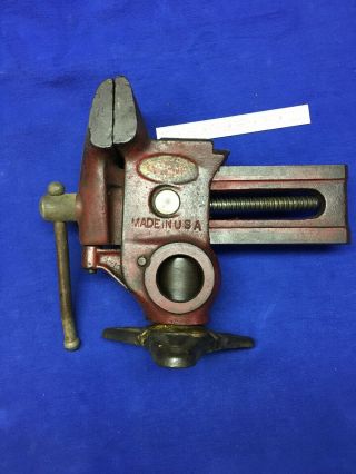 Vintage Columbian Gyro - Vise No.  73 1/2 - Made In U.  S.  A.  Repaired Base
