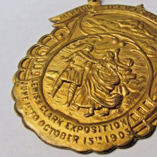 1905 LEWIS & CLARK EXPOSITION Portland ORDER OF RAILWAY CONDUCTORS medal badge 6