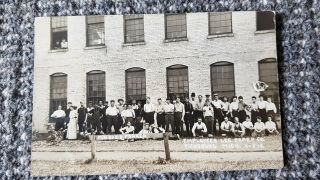 Vicksburg Michigan Rppc - Lee Paper Company Employees Old Real Photo