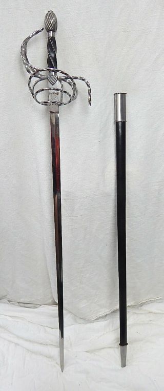 Windlass Museum Replicas Brandenburg Rapier Dueling Sword W Scabbard 17th Cent