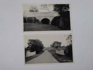 2 X 1935 Photographs Of Raithby Bridge Near Spilsby Lincolnshire
