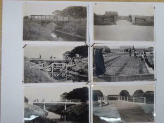 6 X 1933 Photographs Of Fodder Dike Bridge Near Friskney Lincolnshire