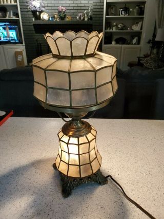 Capiz Shell Gone With The Wind Parlor Lamp 2