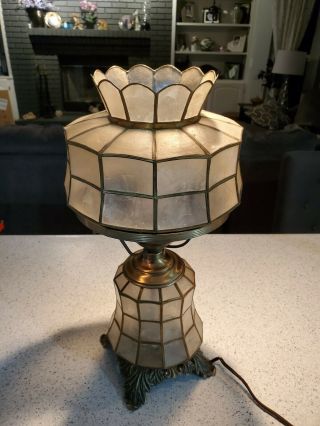 Capiz Shell Gone With The Wind Parlor Lamp 3