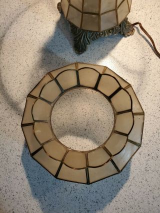 Capiz Shell Gone With The Wind Parlor Lamp 5