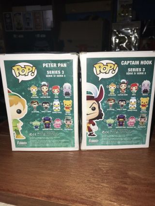 Funko Pop Disney Store Exclusive Peter Pan Captain Hook Bundle Set Vaulted Rare 3