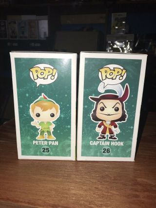 Funko Pop Disney Store Exclusive Peter Pan Captain Hook Bundle Set Vaulted Rare 4