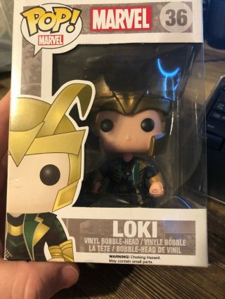 Funko Pop Marvel Loki Thor The Dark World Gold Helmet Vaulted 36