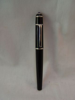 Cartier Diabolo Rollerball Pen Black Composite Platinum Finish Ink Pen