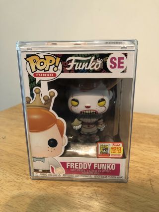 Freddy Funko Pennywise Pop San Diego,  Con Exclusive Comes With Stack