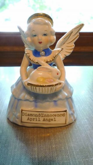 Vintage " S R " Fine Quality Diamond (innocence) April Angel Figurine