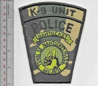 K - 9 Police Massachusetts Nantucket Police Department Canine Unit Officer Camo