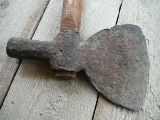 Antique Hand - Forged Dutch Trade Axe,  Oak handle Tomahawk Style - Upstate NY find 2