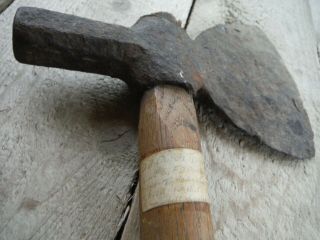 Antique Hand - Forged Dutch Trade Axe,  Oak handle Tomahawk Style - Upstate NY find 5
