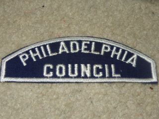 Boy Sea Scout Philadelphia Pennsylvania Blue White Bws Council Strip Csp Patch