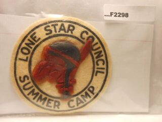 Lone Star Council Summer Camp Felt Rubber Indian F2298