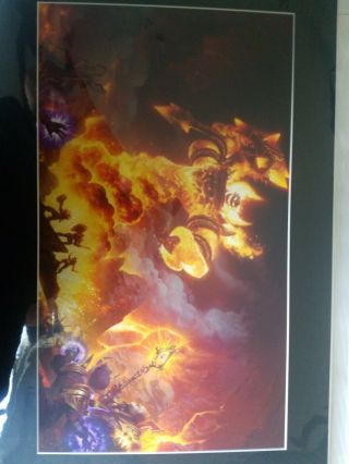 2019 SDCC Blizzard Exc.  Fine Art Print.  The Firelord 77 of 300 Warcraft.  Low 2