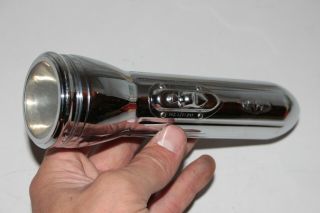 Vintage Ray - O - Vac Chrome Bullet Torpedo Flashlight S10