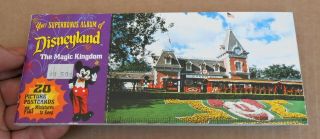 Vintage Disneyland Postcard Booklet Of 20 Old Postcards California