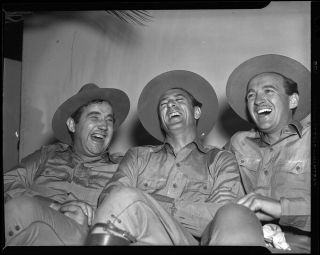 Candid Gary Cooper,  David Niven,  Broderick Crawford The Real Glory 1939 Negative