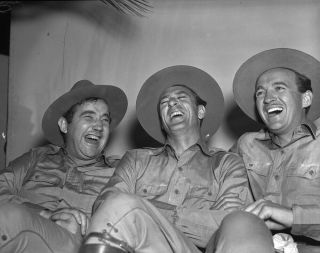 Candid Gary Cooper,  David Niven,  Broderick Crawford The Real Glory 1939 Negative 2