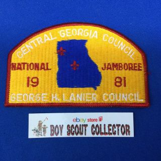 Boy Scout Csp 1981 National Jamboree Jsp Central Georgia & George H.  Lanier Red