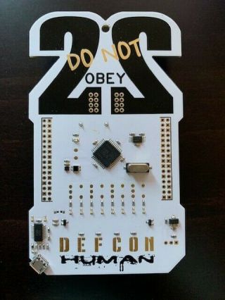 Defcon 22 Hacker Conference Human Badge With Speaker Disk And Soundtrack
