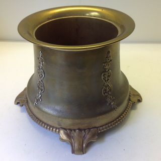 Antique Signed Miller Fancy Oil Lamp Base Vase Banquet Or Gwtw Oil Lamp