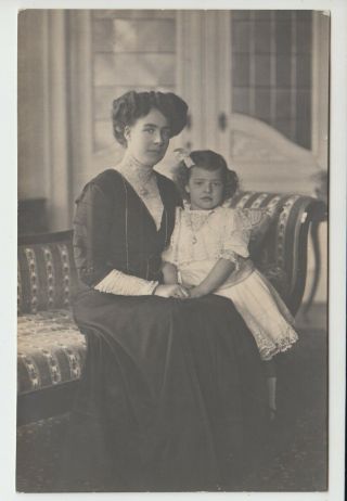 Duchess Marie Of Mecklenburg Strelitz,  Countess Jametel With Daughter Rare