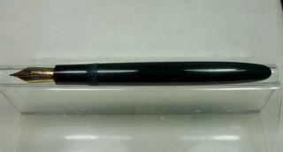 Parker Duofold Maxima Fountain Pen.  Black.  Medium Broad Stub nib.  c.  1958.  GWC. 3