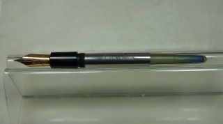 Parker Duofold Maxima Fountain Pen.  Black.  Medium Broad Stub nib.  c.  1958.  GWC. 4