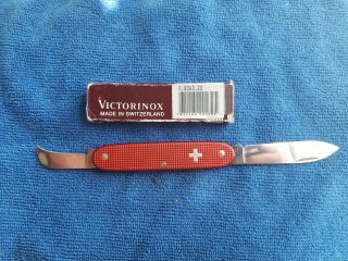 Victorinox Pioneer Pruner Swiss Army Knife Red Alox 93mm Old Cross W/box