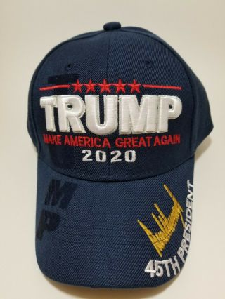 Make America Great Again The 45th President Donald Trump 2020 Hat In Navy
