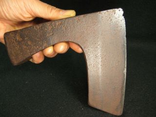 Antique Japanese Signed Meiji Era Hand Forged Laminated Iron Masakari Ax Head
