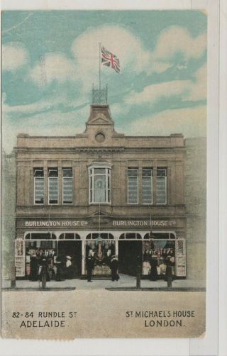 Vintage Postcard F.  W Niven Advert Burlington House Adelaide S.  Australia 1900s