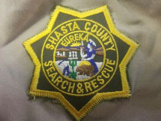 Shasta County Search And Rescue Patch Eureka