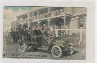 Vintage Postcard F.  W Niven Advert A.  E.  Pitt & Sons Motor Charabanc 1900s