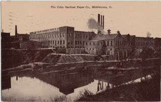 Ohio Postcard Middletown Butler County 1910 The Colin Gardner Paper Co Factory