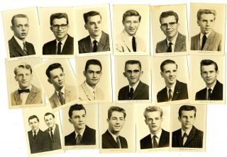 Vintage Photos (17) School Wallet Portraits Teen Boys Champion Hs Warren Oh 1961